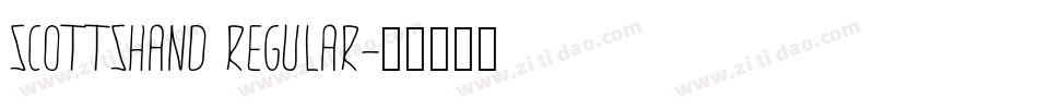 ScottsHand Regular字体转换